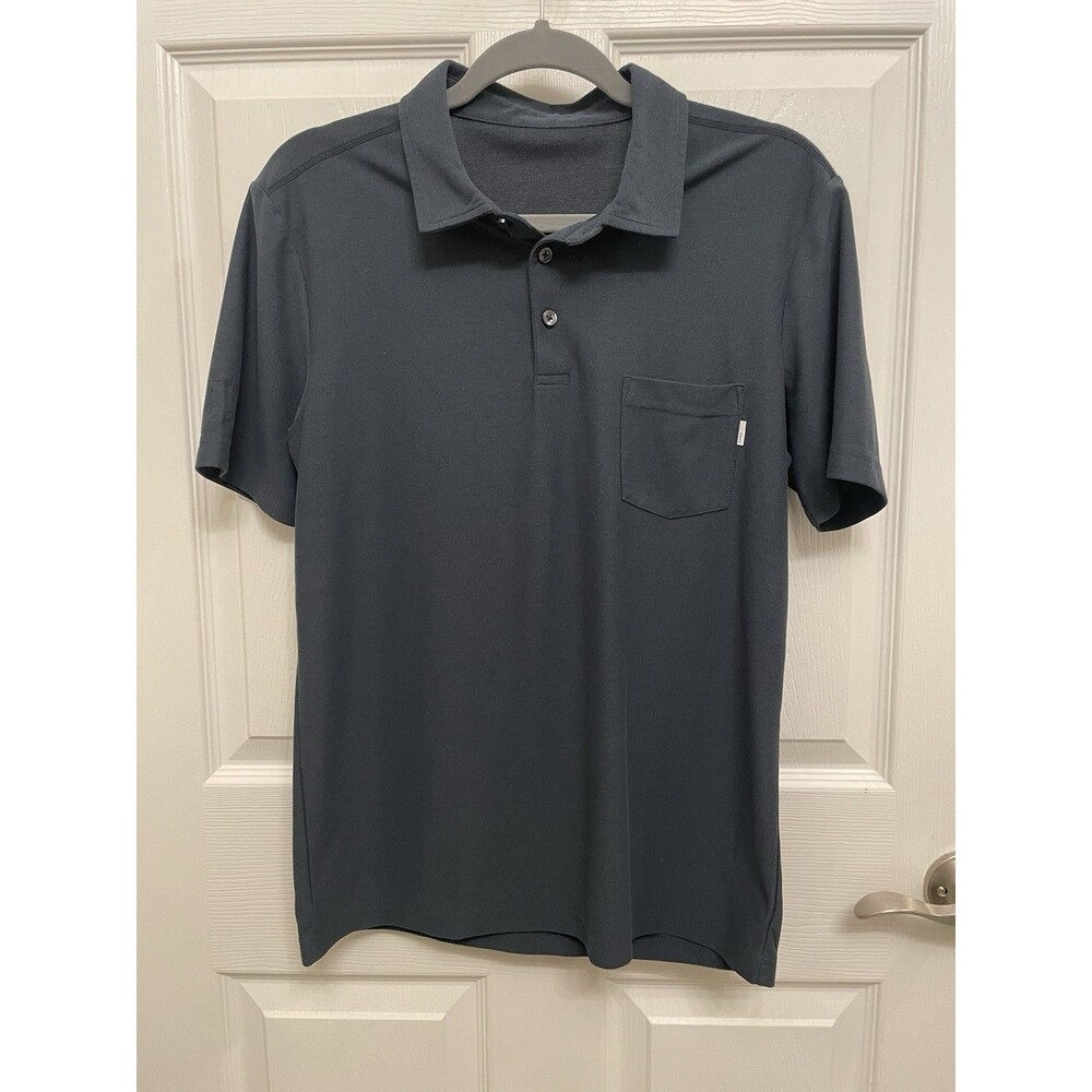 Vuori Ace Polo Shirt Men’s Small Blue Short Sleeve Pocket Performance V164